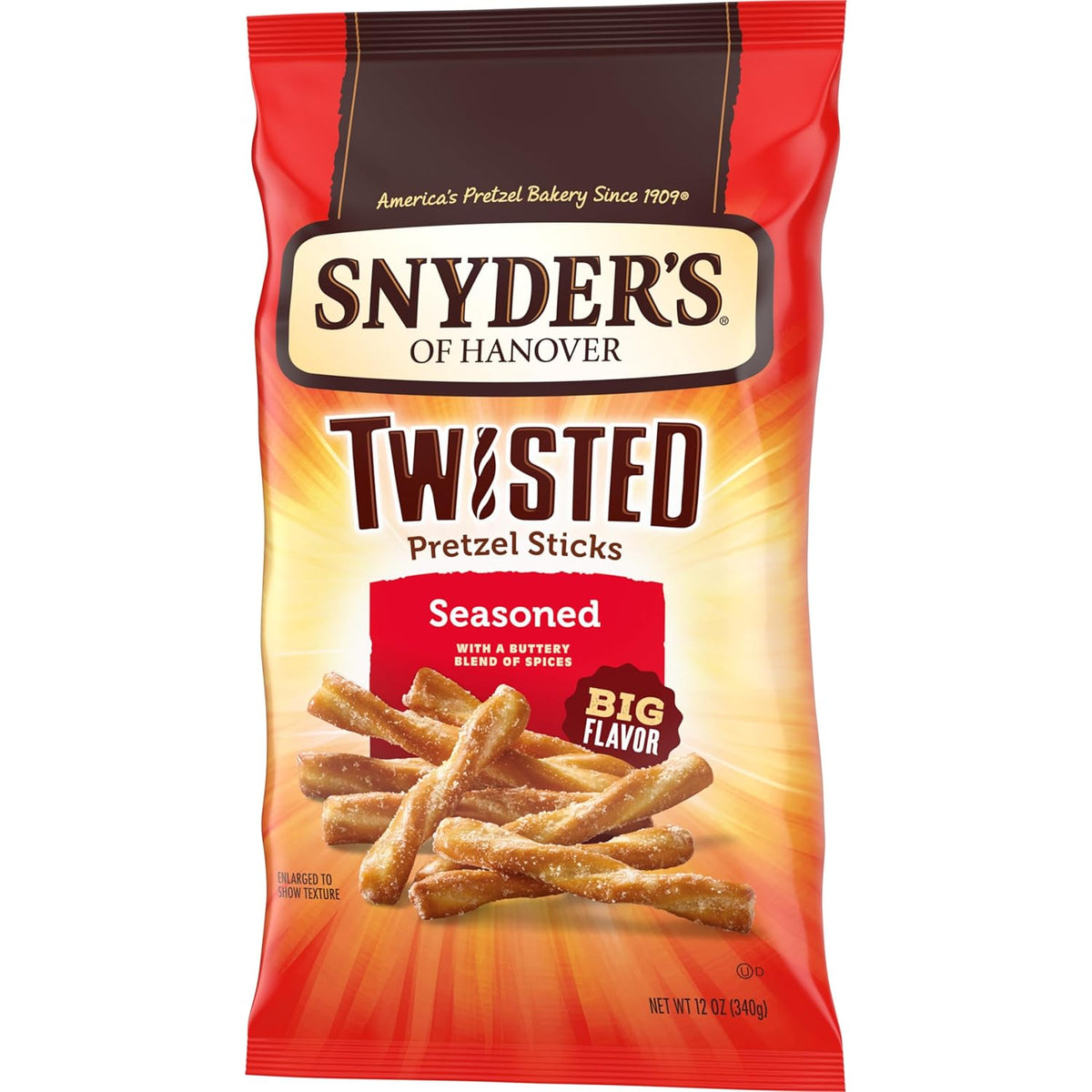 Snyder's of Hanover Twisted Pretzel Sticks Savory Care Package Holiday Gift for Snack Lovers