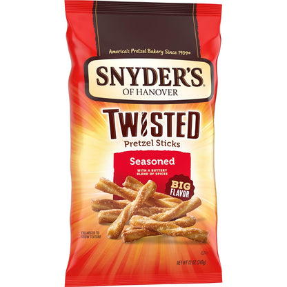 Snyder's of Hanover Twisted Pretzel Sticks Savory Care Package Holiday Gift for Snack Lovers