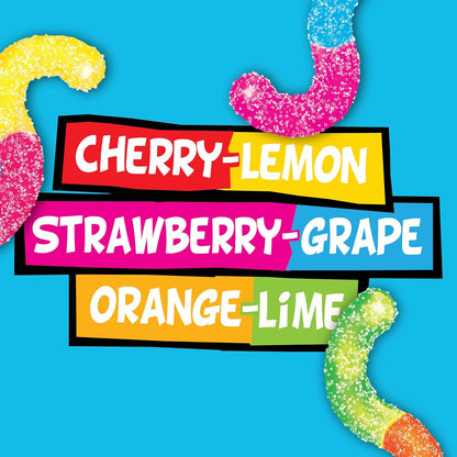 soft and chewy worm-shaped gummy texture