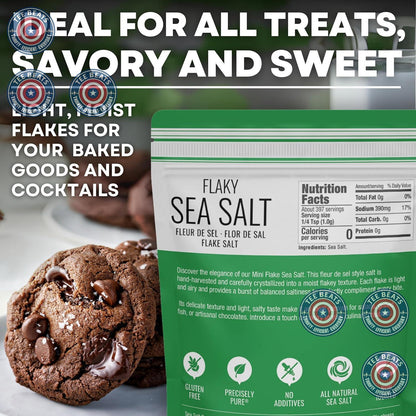 Sol de Baja Hand-Harvested Sea Salt Flakes, 7 oz – Clean Eating Finishing Salt for Health-Conscious Home Cooks