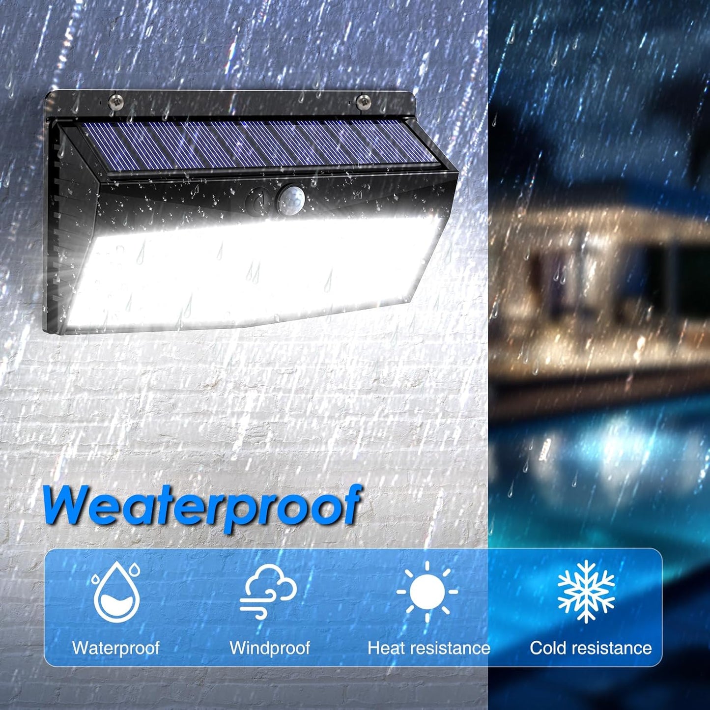 Solar Lights Outdoor for Yard & Driveway – Motion Sensor Security Light, 368 LED Waterproof