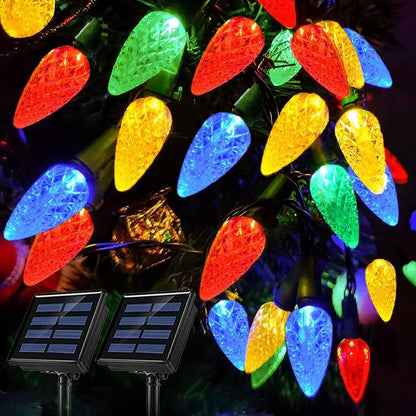 solar-powered with built-in light sensor for automatic dusk-on / dawn-off operation