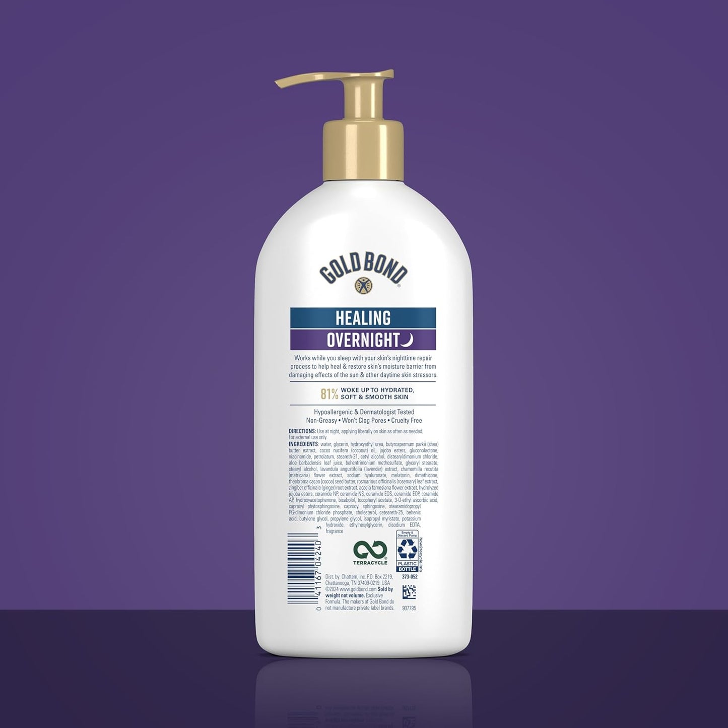 soothing aloe vera plus a blend of seven moisturizers and three vitamins
