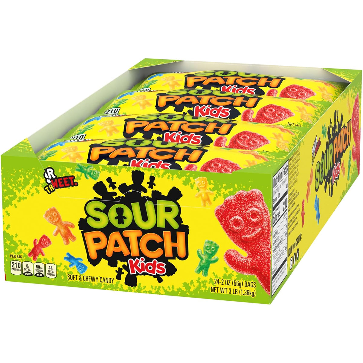 SOUR PATCH KIDS Assorted Fruit Bulk Candy – Grab-and-Go Halloween Treats for Trick-or-Treat Stations and Outdoor Events