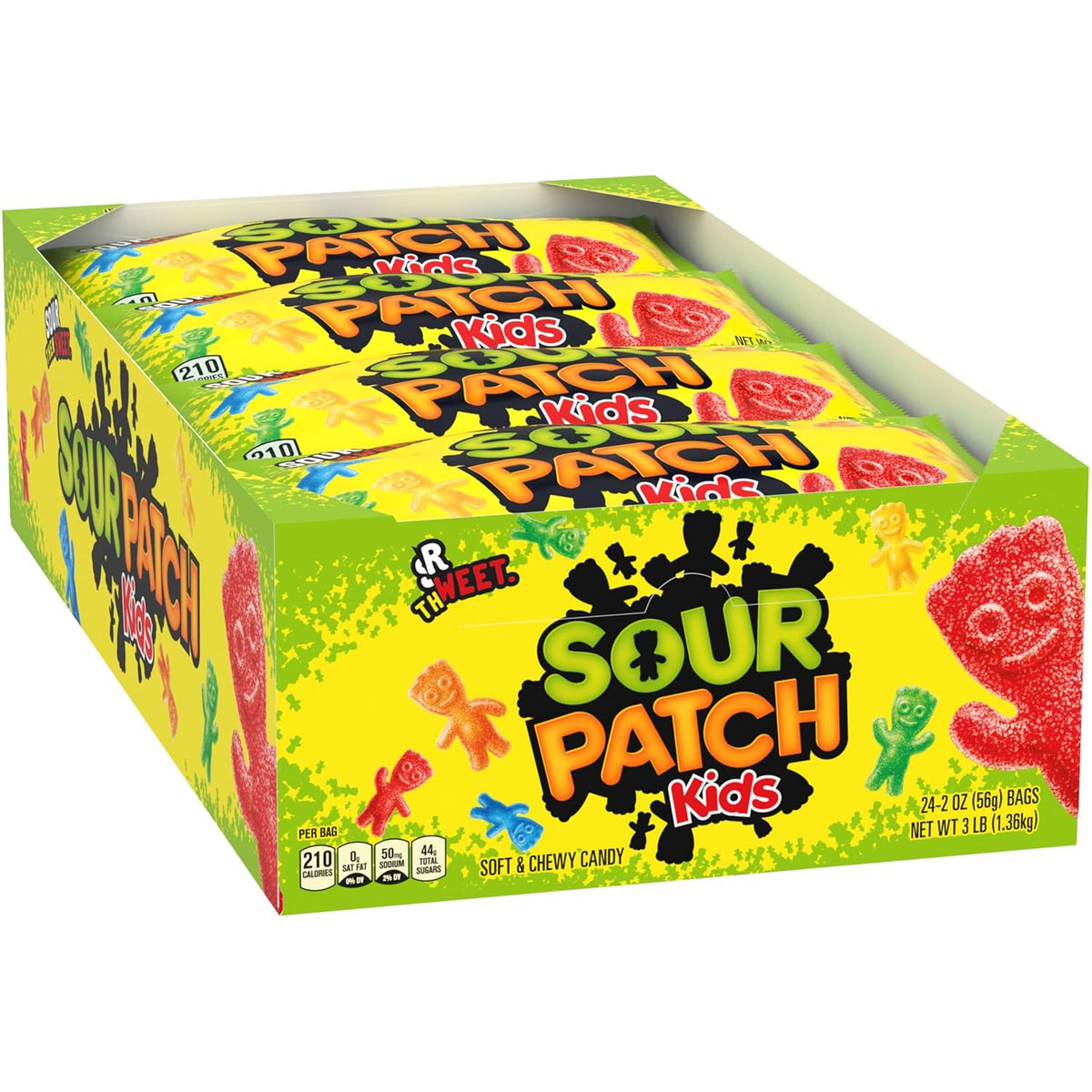 SOUR PATCH KIDS Assorted Fruit Bulk Candy – Grab-and-Go Halloween Treats for Trick-or-Treat Stations and Outdoor Events