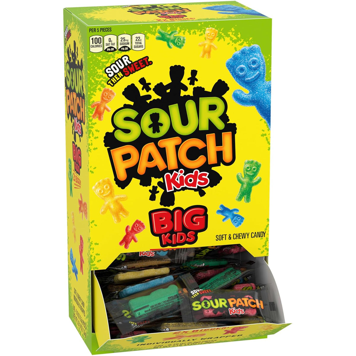 SOUR PATCH KIDS Big Kids Individually Wrapped Candy Holiday Gift for Kids, Stocking Stuffer, and Party Favor Bags, 240 Count