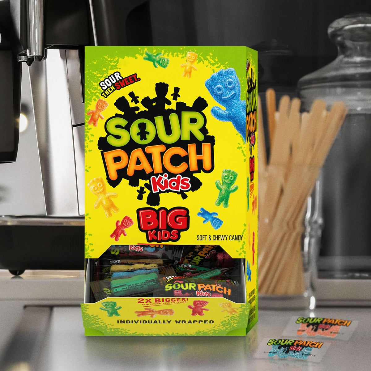 SOUR PATCH KIDS Big Kids Individually Wrapped Candy Holiday Gift for Kids, Stocking Stuffer, and Party Favor Bags, 240 Count