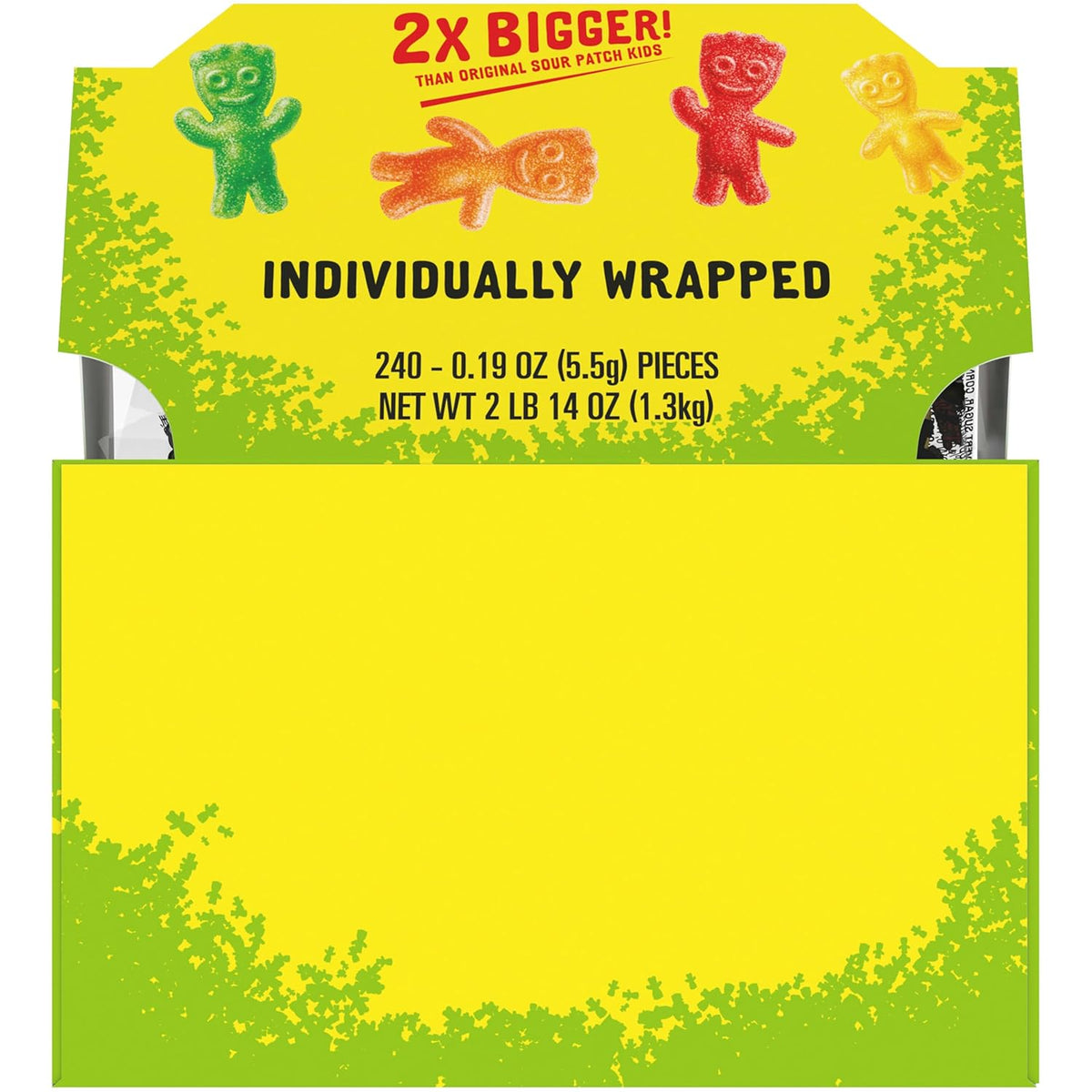 SOUR PATCH KIDS Big Kids Individually Wrapped Candy Holiday Gift for Kids, Stocking Stuffer, and Party Favor Bags, 240 Count
