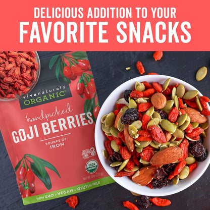 sourced as 'super grade' handpicked wolfberries from the tibetan plateau of the himalayas