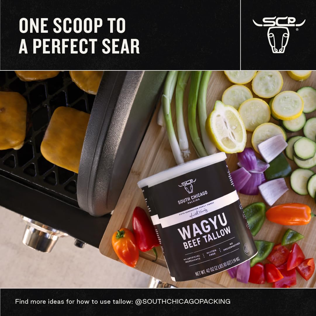 South Chicago Packing Pure Wagyu Beef Tallow – Streamlined Fat for Uncluttered Meal Prep
