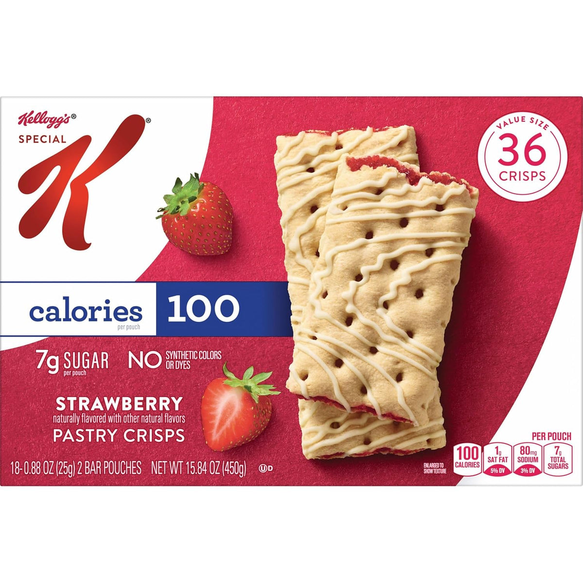 Special K Bar Pastry Crisps, Strawberry – Portion-Controlled Treat for Mindful Snacking and Self-Care Days