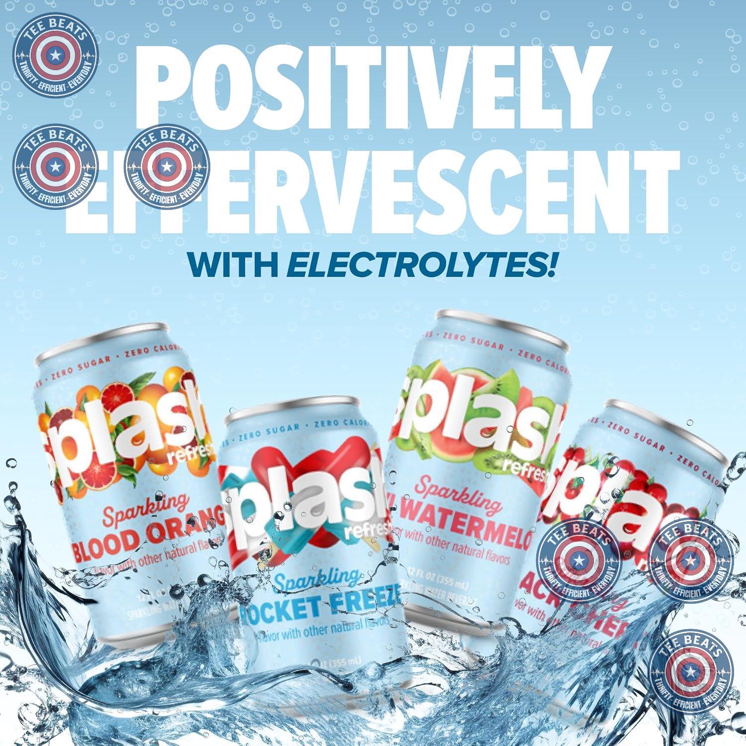 Splash Refresher Sparkling Water – Lunchbox Friendly Drink for Kids and Teens, Zero Sugar Flavor