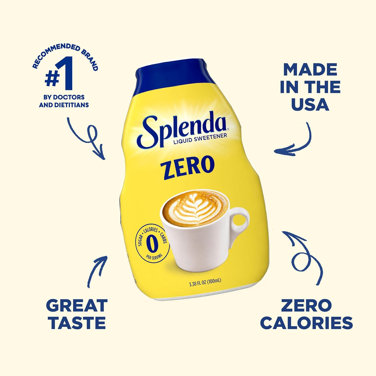 Splenda Liquid Sweetener Drops 100ml – Self-Care Essential for Diabetic-Friendly Coffee and Tea Rituals