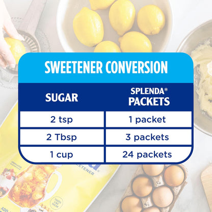 SPLENDA Zero Calorie Sweetener Packets – Calorie-Conscious Wellness Companion, Granulated Sucralose for Shake and Oatmeal Mornings