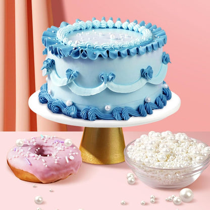 Sprinkles for Cake Decorating White Pearl Sprinkles 4 Sizes Mix Simple Clean Cake Cupcake Cookie Toppings