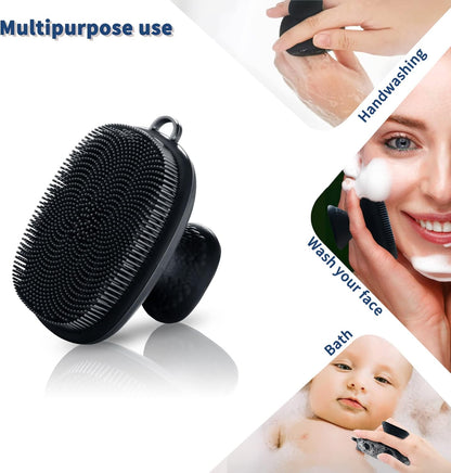 square brush head shaped to reach and clean the nose and t-zone