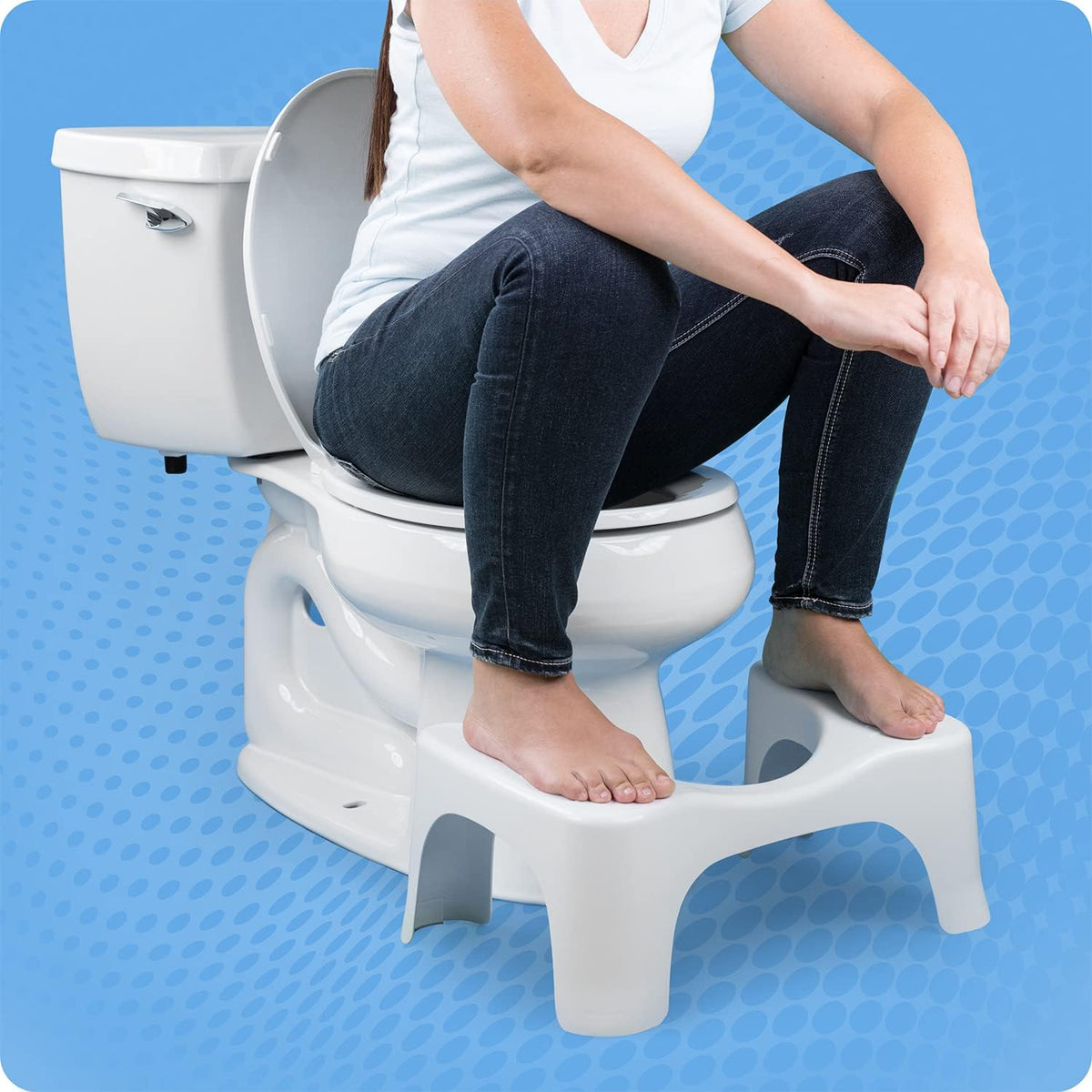 Squatty Potty White Toilet Stool – Mindful Elimination Aid for Health-Conscious Adults, 7-Inch Standard Toilet Fit