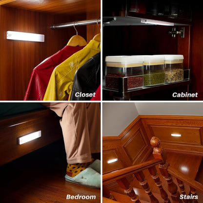 STAR-SPANGLED Under Cabinet Lighting Rechargeable, Motion Sensor Stair Lights for Nighttime Fall Prevention, 2 Pack