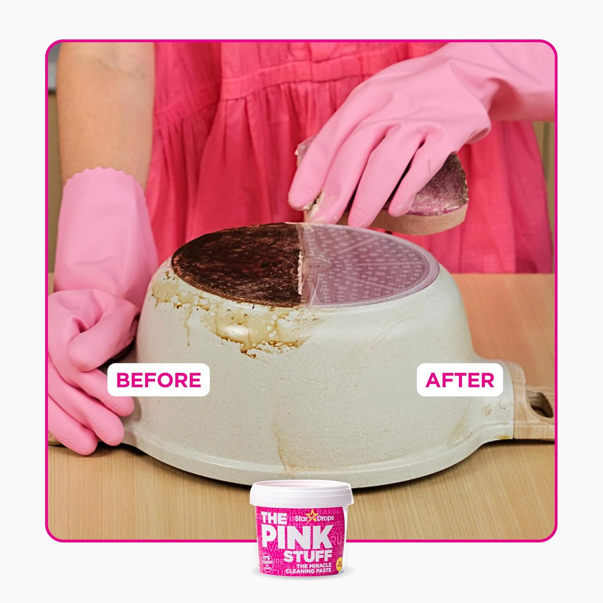 Stardrops The Pink Stuff Multi-Surface Paste Set – Neutral-Toned Cleaning Duo for a Calm, Uncluttered Home