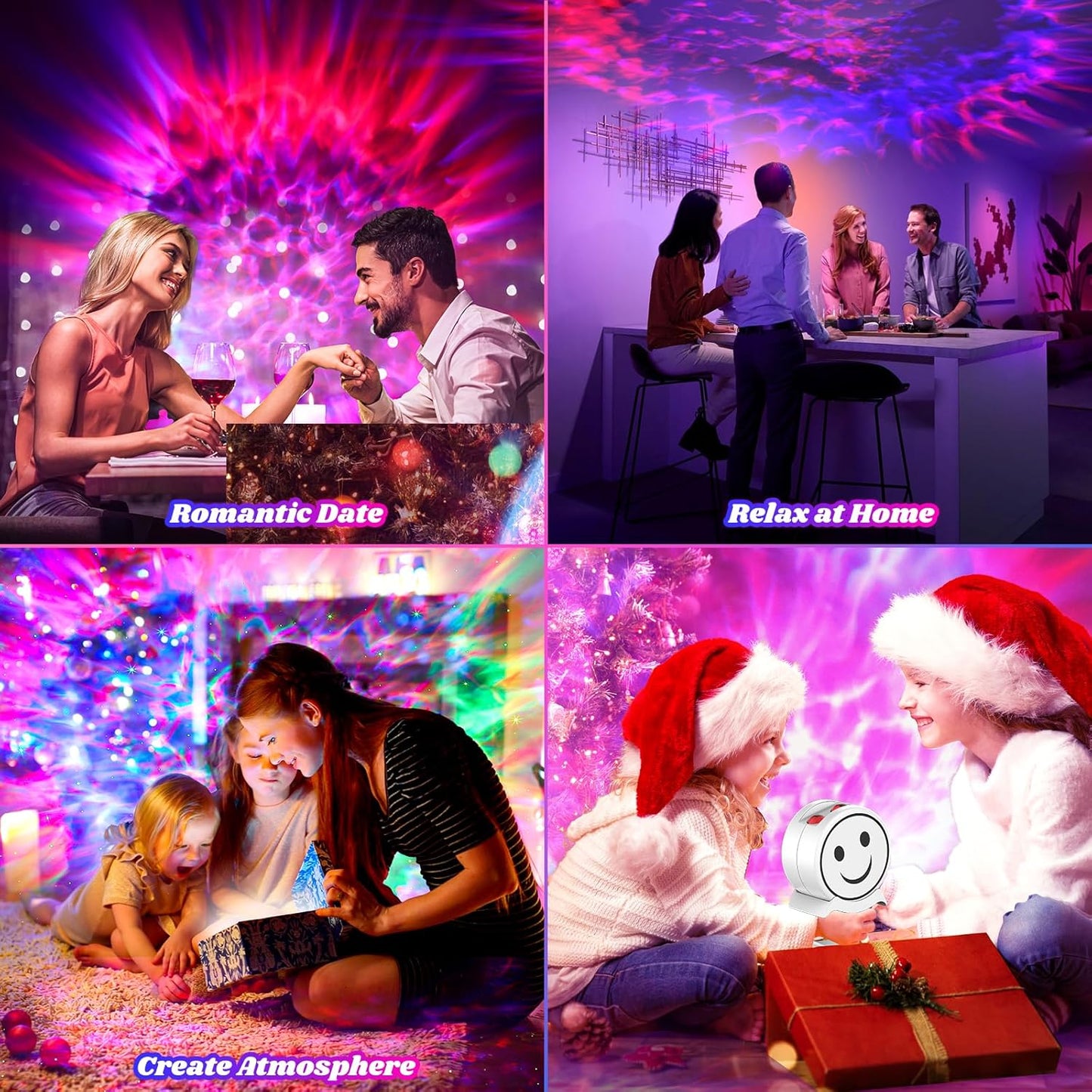StarryGlow Galaxy Projector for Bedroom – Child-Safe LED Night Light for Kids Room, Nursery, and Playroom