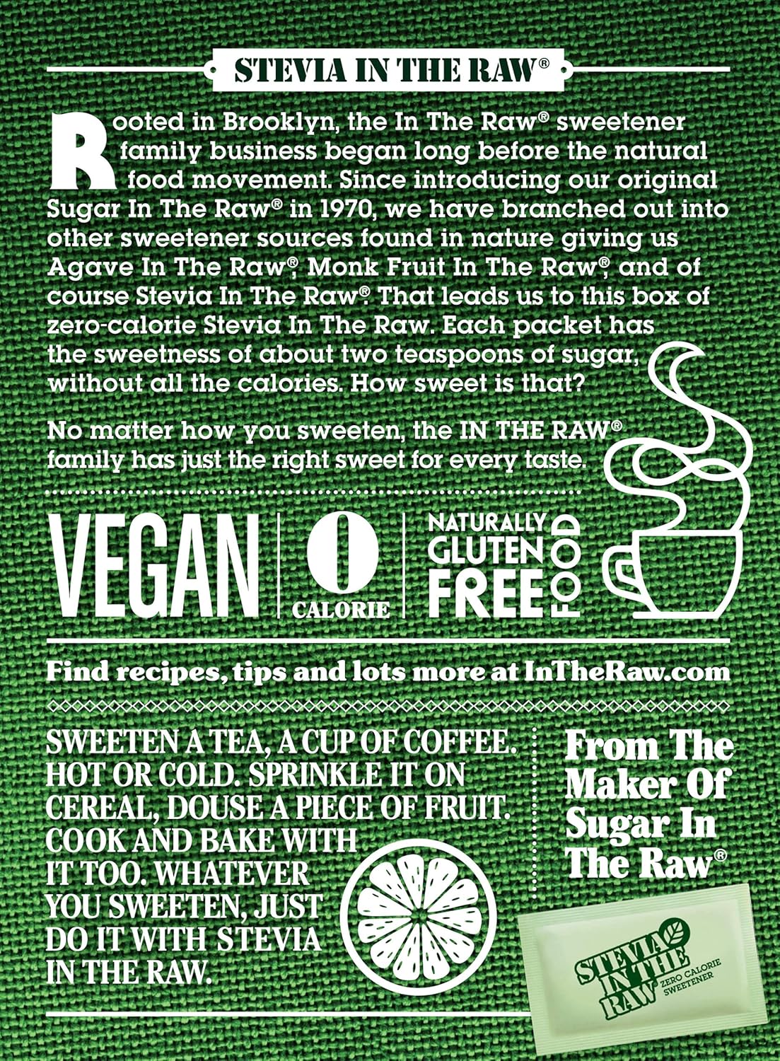 Stevia In The Raw Plant Based Sugar Substitute – Mindful Sweetening Companion for Calorie Conscious Wellness Routines