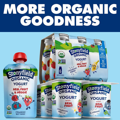 Stonyfield Organic Kids Yogurt Tubes – No Artificial Flavors or Sweeteners Snack for Safety-Minded Parents, 2 oz Tubes, 8-Count