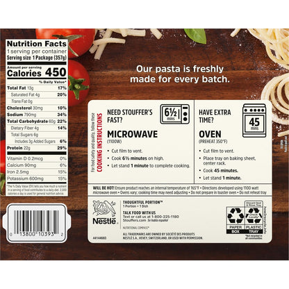 Stouffer's Spaghetti with Meatballs – Kid-Approved Lunch for Picky Eaters, Single-Serve Microwave Meal