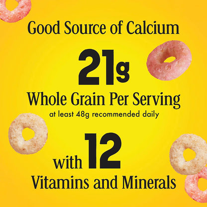 Strawberry Banana Cheerios – Toddler Snack Baggie Ready Cereal for Picky Eaters, No Artificial Dyes
