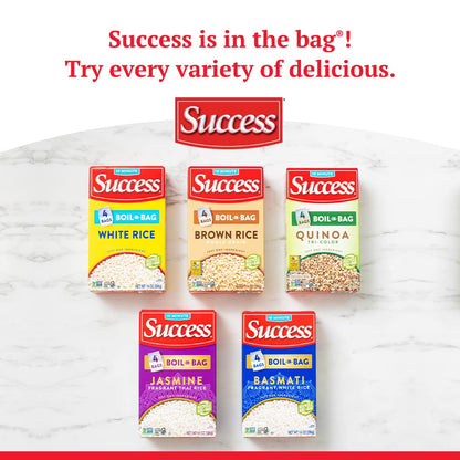 Success Boil-in-Bag Rice, Family-Safe No-Preservative White Rice for Kid-Friendly Weeknight Dinners, Gluten-Free and Kosher