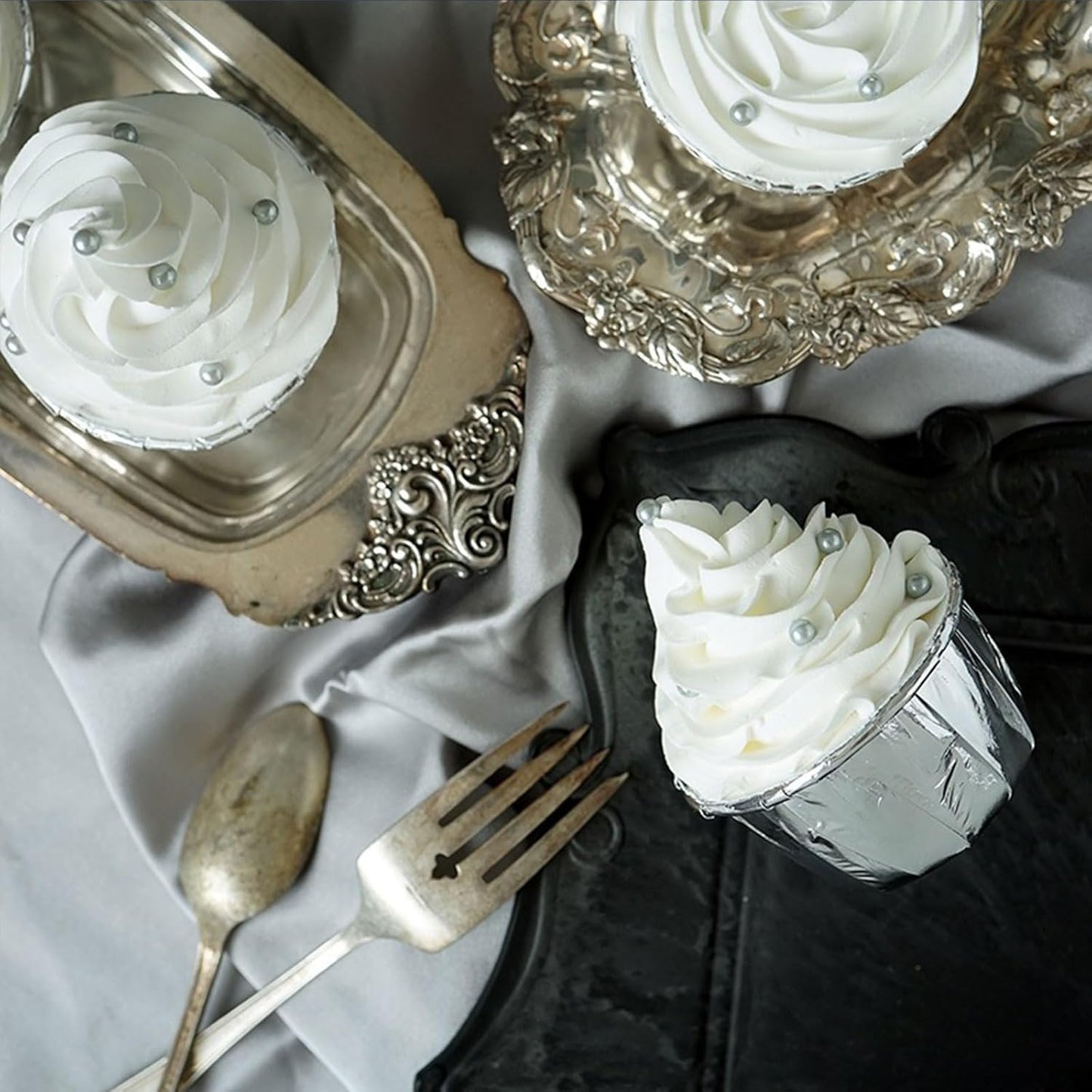 SUGAR BAY Gold Silver Black and White Pearl Sprinkles – Clean Neutral Topping for Intentional Home Bakers and Simple Dessert Finishing
