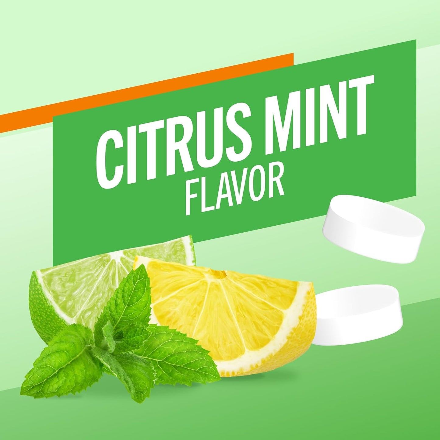 sugar-free formula sweetened with xylitol (cavity-fighting), plus sucralose and stevia