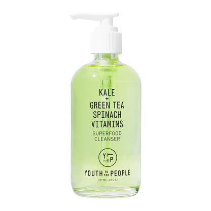 sulfate-free, ph-balanced gel cleanser with kale, spinach, and green tea botanical extracts