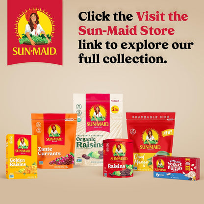 Sun-Maid Vanilla Yogurt Raisins – Thoughtful Hostess Gift for Charcuterie Boards, 6 Single-Serve 1 oz Pouches