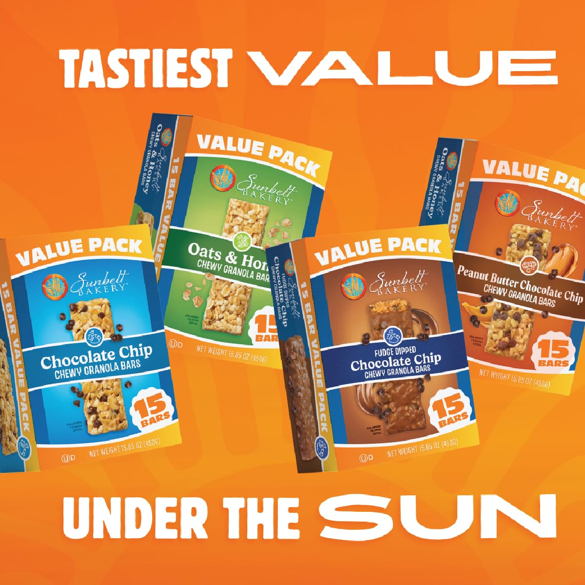 Sunbelt Bakery Chewy Granola Bars Chocolate Chip – Parent-Approved After-School Snack Stash for Lunchboxes and Car Cup Holders, 1.1 oz Bars