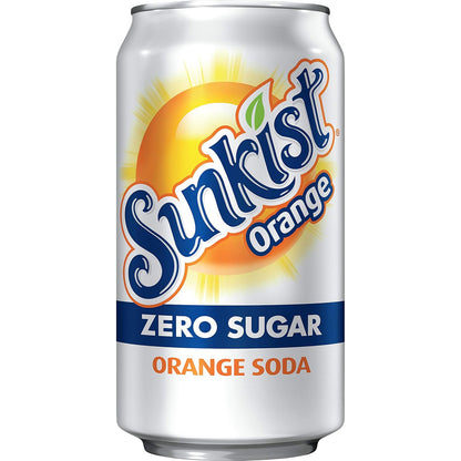 Sunkist Zero Sugar Orange Soda – Calorie-Free Citrus Refreshment for Your Self-Care Evening