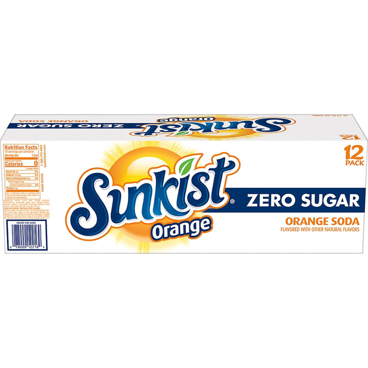 Sunkist Zero Sugar Orange Soda – Calorie-Free Citrus Refreshment for Your Self-Care Evening