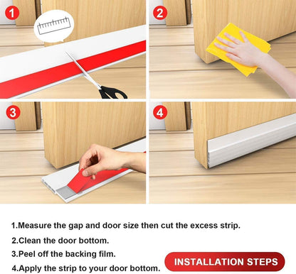 Suptikes 2 Pack Door Sweep for Home Office Focus, Soundproofing Silicone Door Bottom Seal