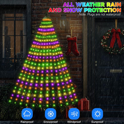 Surplife Smart Christmas Tree Lights – Cozy Living Room Decor with App-Controlled Warm White to Multicolor Ambiance, 7.5Ft x 12 Lines