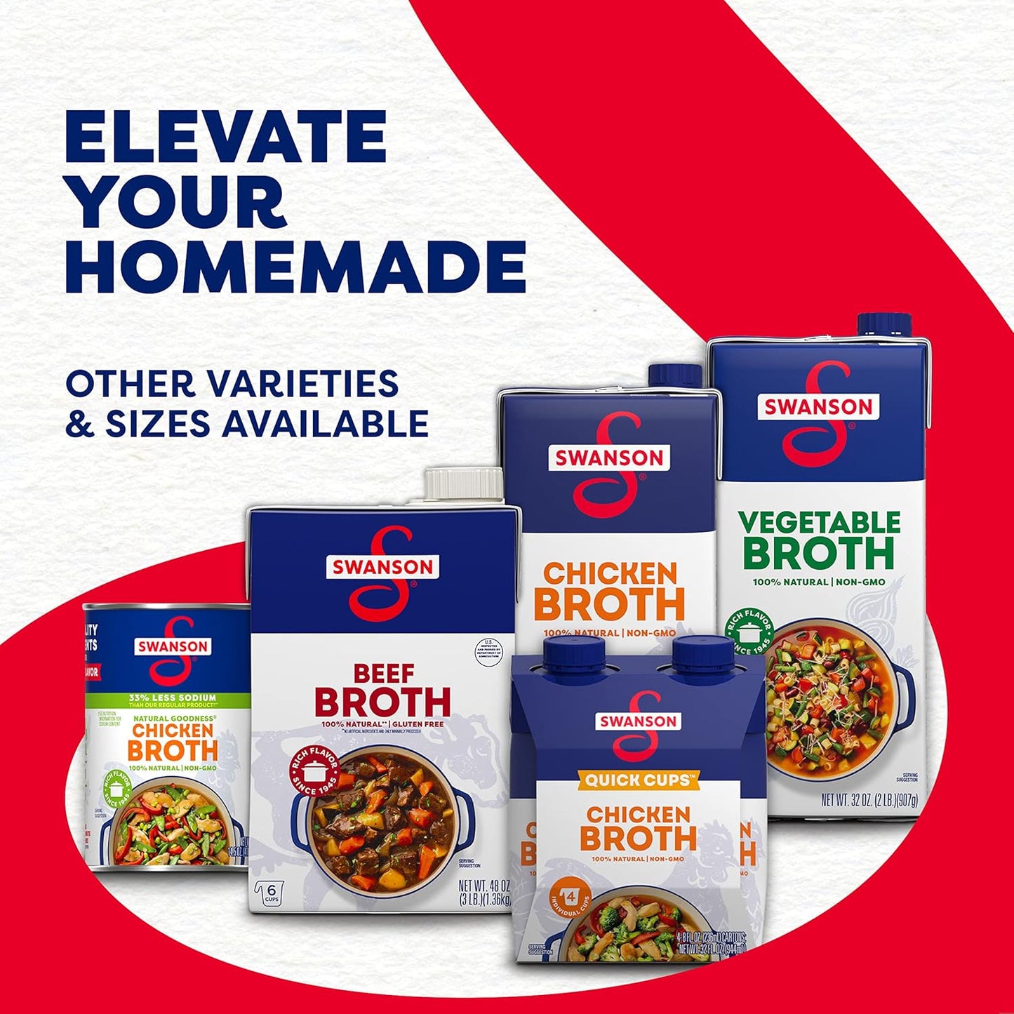 Swanson 100% Natural Chicken Broth – Ready-to-Use Cooking Liquid for Fast Weeknight Family Dinners