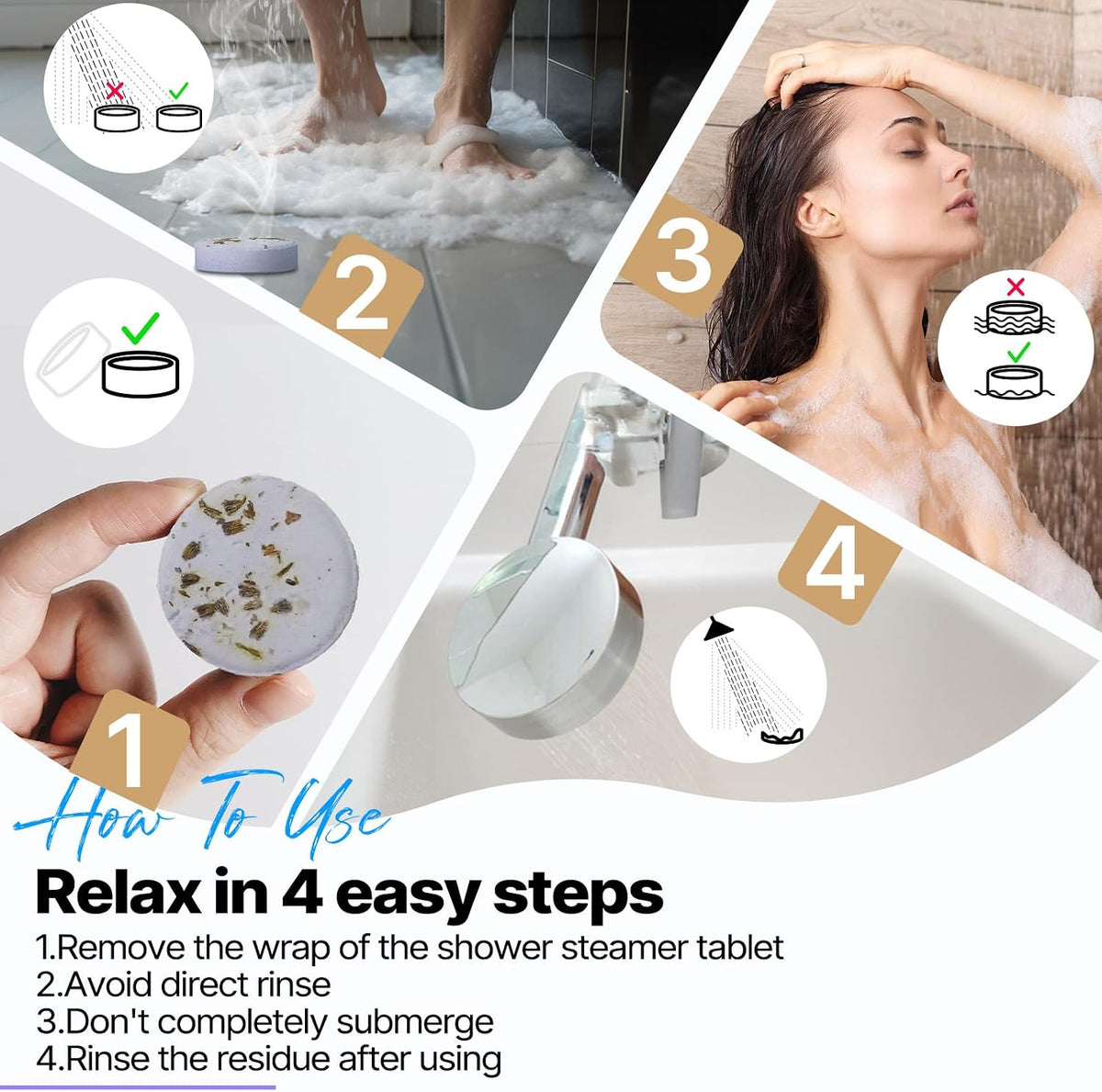 SWCANDY Premium Shower Steamers – Elegant Gift Ready Aromatherapy Set for Elevated Home Spa