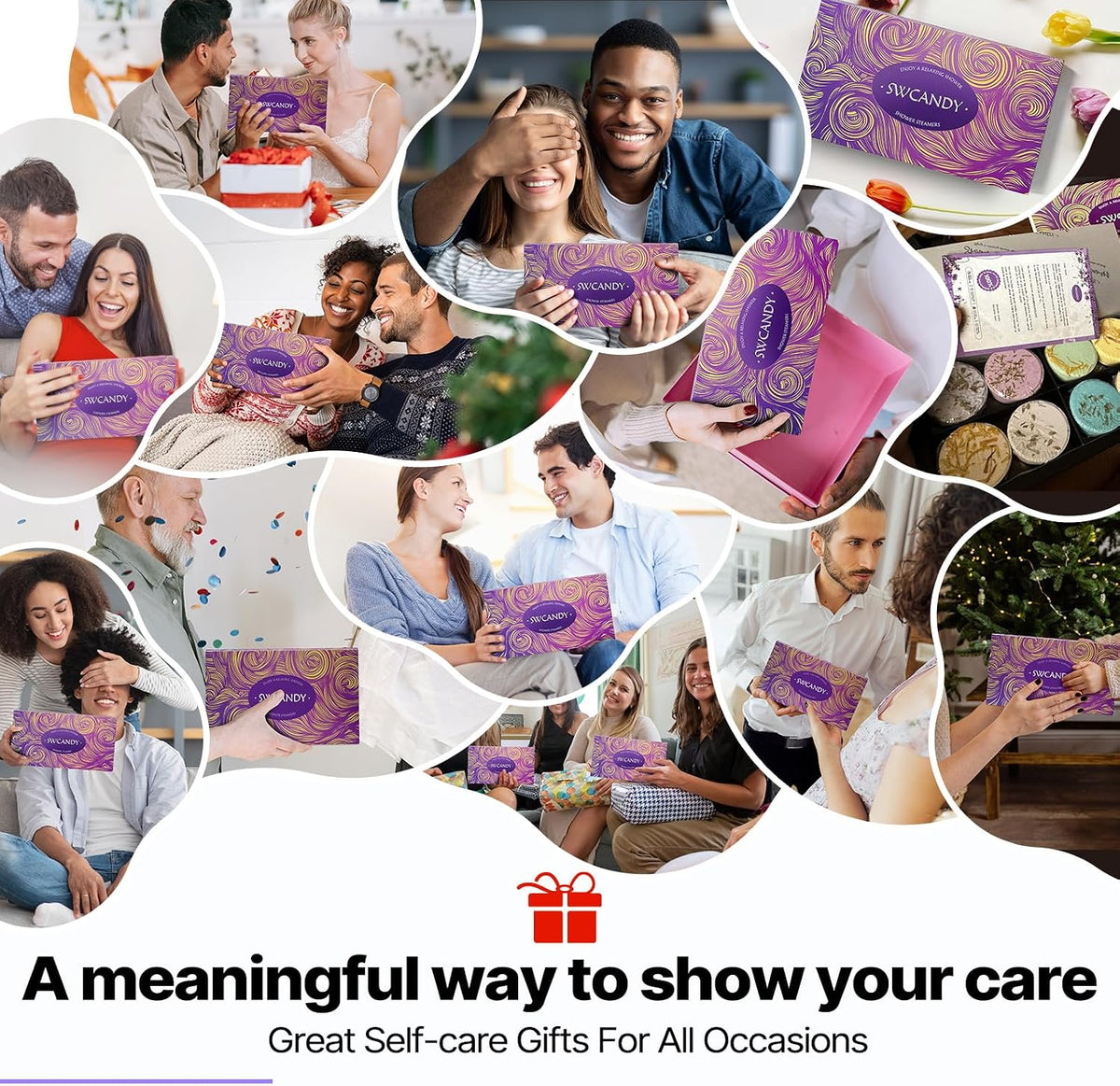 SWCANDY Shower Steamers 8 Scents – Scent Throw Aromatherapy Set for Meditation Corner and Bath Ritual