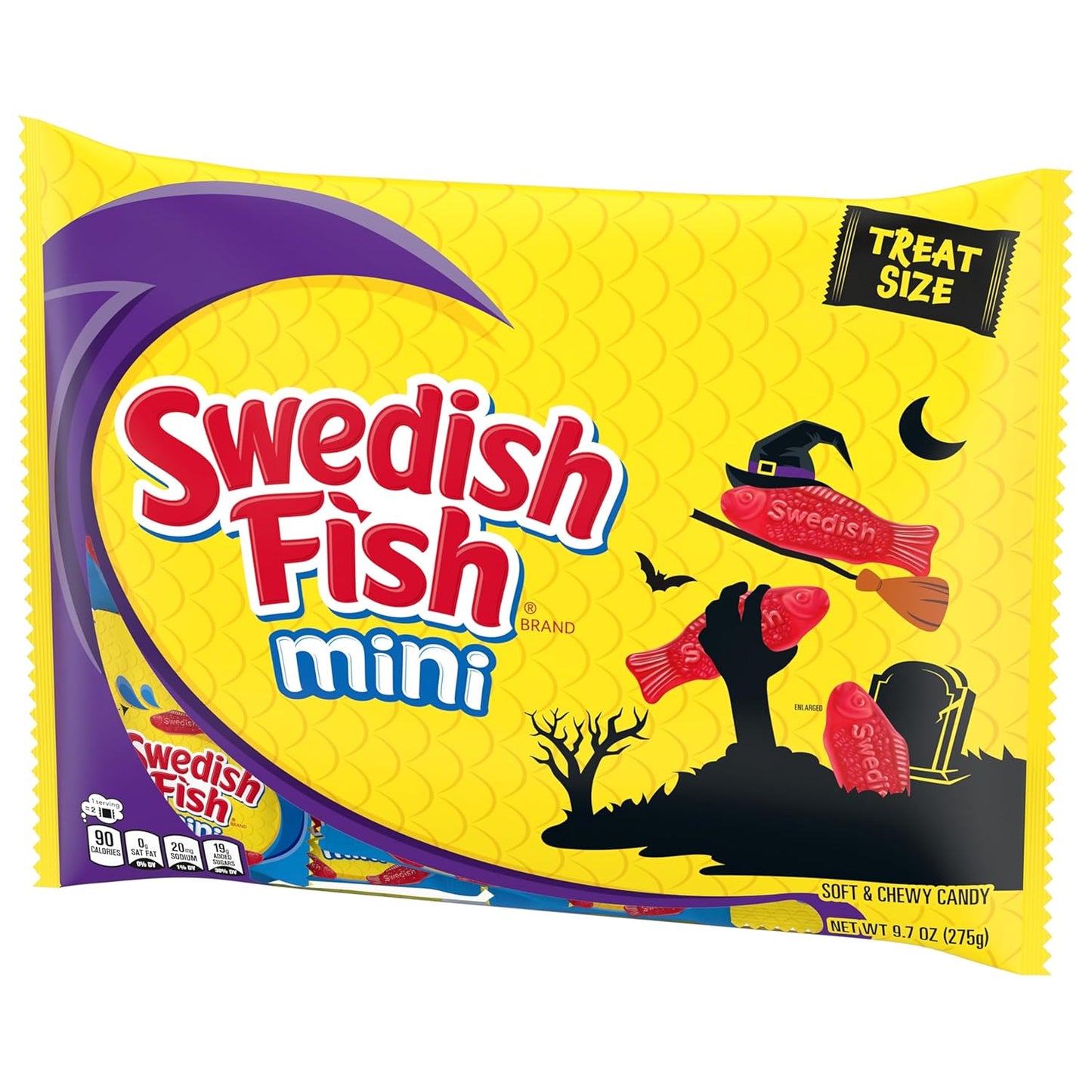 SWEDISH FISH Mini Soft Chewy Candy, 22 Trick or Treat Bags for Kids Halloween Party