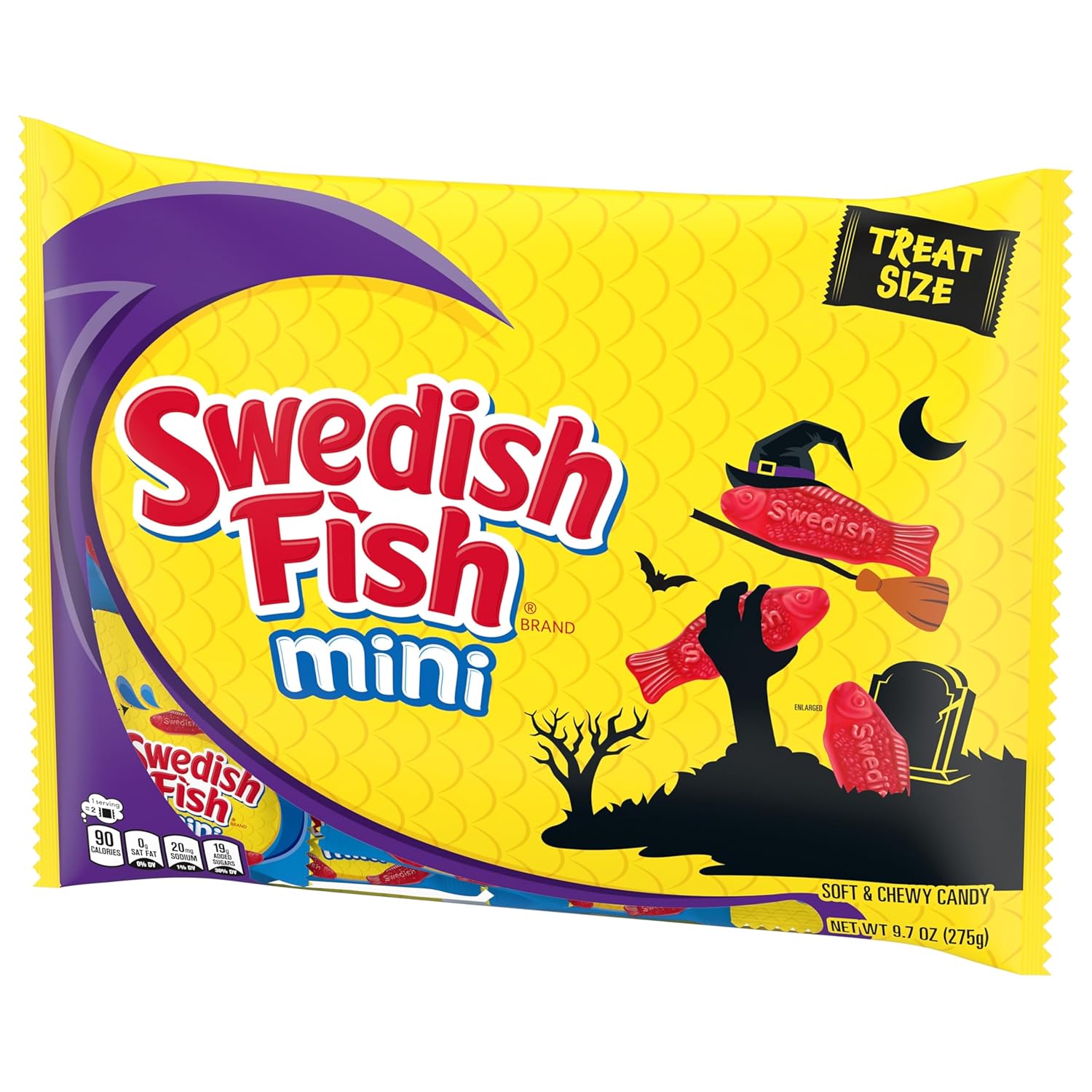 SWEDISH FISH Mini Soft Chewy Candy, 22 Trick or Treat Bags for Kids Halloween Party