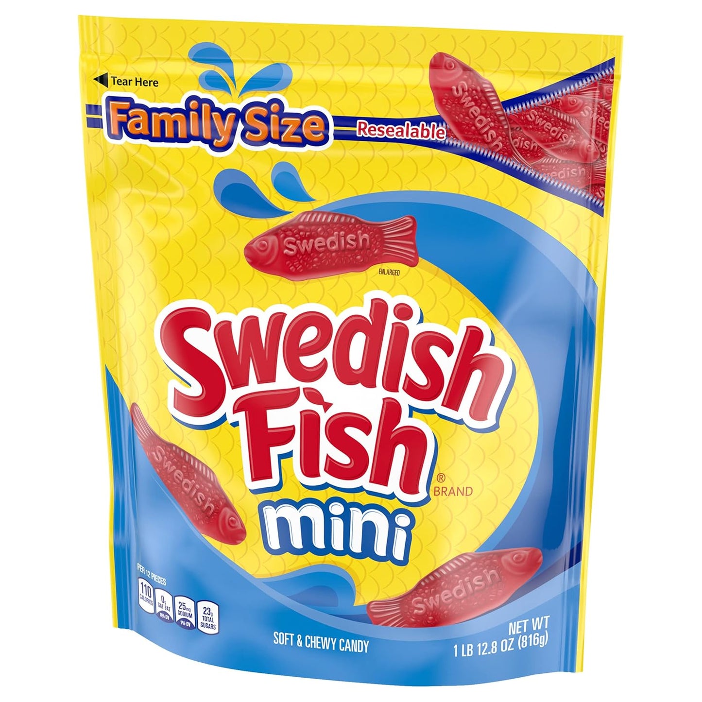 SWEDISH FISH Soft & Chewy Candy Kids Party Favors, 12 Individually Wrapped 3.1 oz Boxes for Birthday Tables