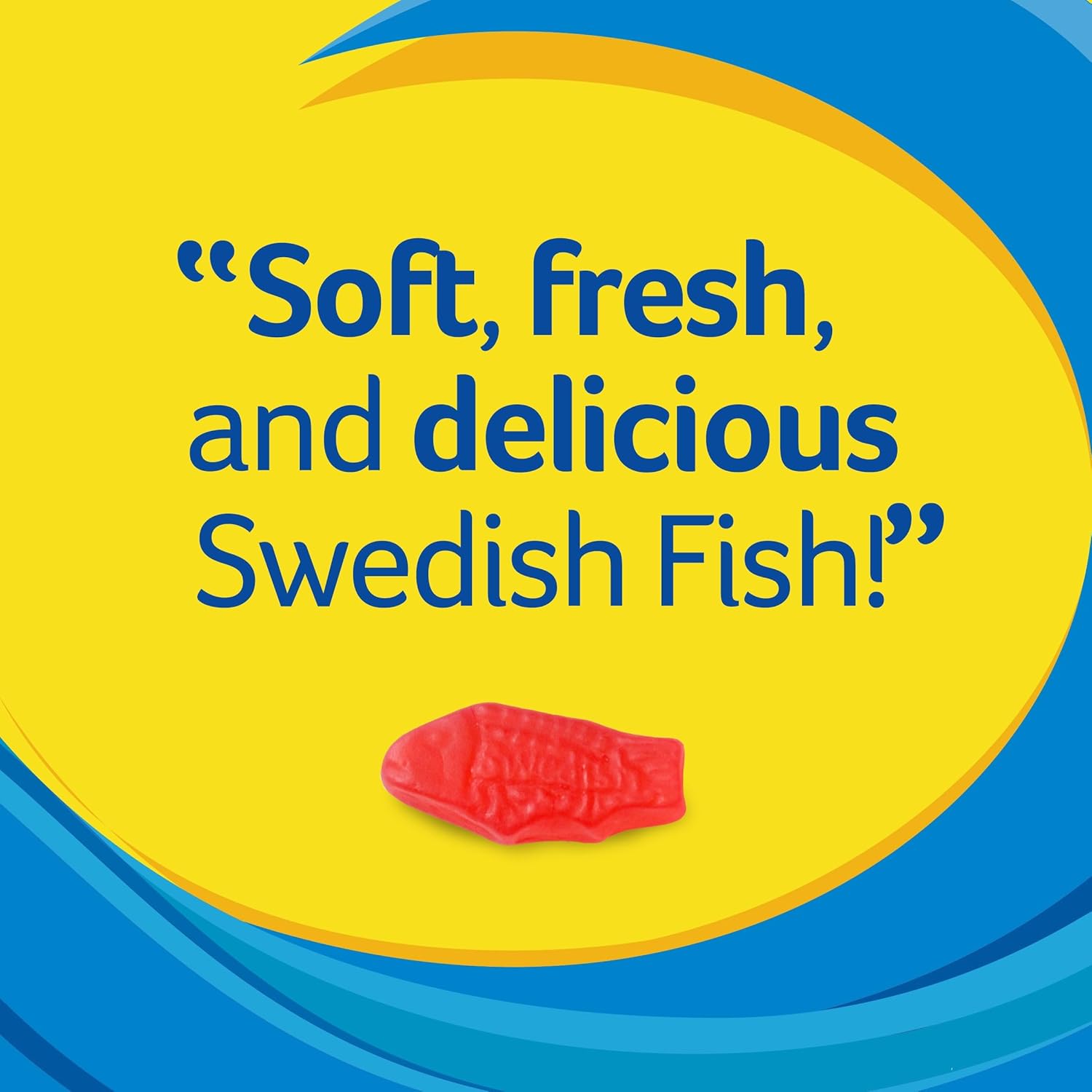 SWEDISH FISH Soft & Chewy Candy Kids Party Favors, 12 Individually Wrapped 3.1 oz Boxes for Birthday Tables