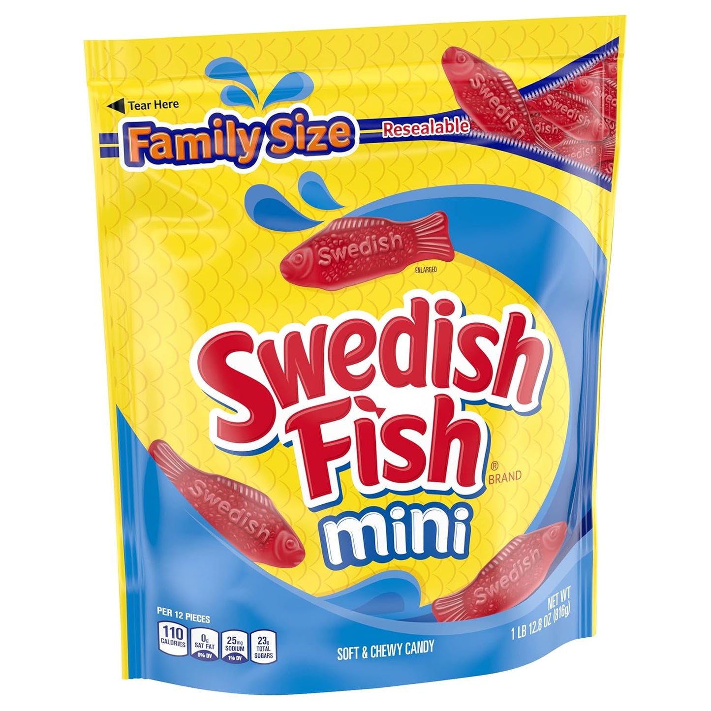 SWEDISH FISH Soft & Chewy Candy Kids Party Favors, 12 Individually Wrapped 3.1 oz Boxes for Birthday Tables