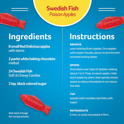 SWEDISH FISH Soft & Chewy Candy Self Care Snack Stash, 12 Pack 3.1 oz Boxes for Mindful Indulgence