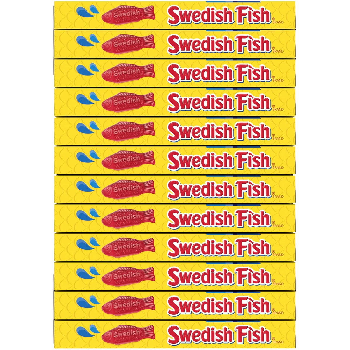 SWEDISH FISH Soft & Chewy Candy Self Care Snack Stash, 12 Pack 3.1 oz Boxes for Mindful Indulgence