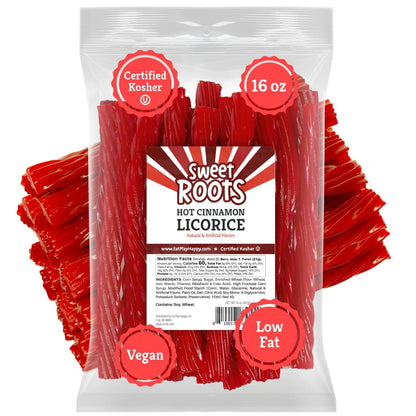 Sweet Roots Blue Raspberry Soft Licorice Ropes – 16 oz Fat-Free and Kosher Candy for Clean-Label Snack Drawers and Gym Bags