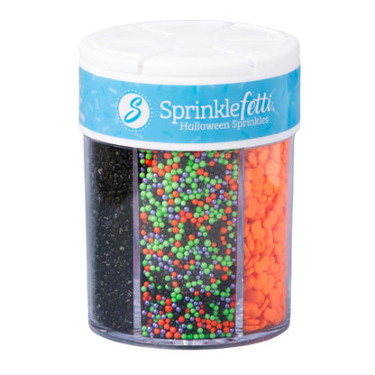 Sweets Indeed Halloween 6-Cell Sprinkle Jar – Festive Baking Gift for Her, Hostess Gift for Holiday Party Planners